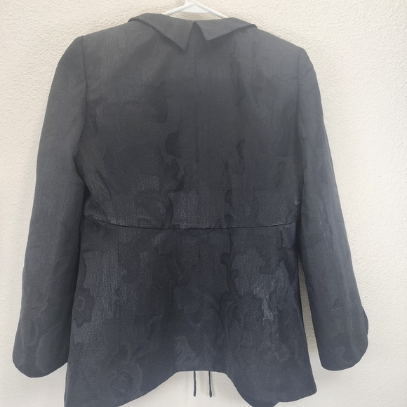Armani collezioni woman floral Embossed black blazer size 8 - Picture 7 of 15